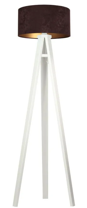 Lampa stojąca HOME 40 brązowa/złota/biała