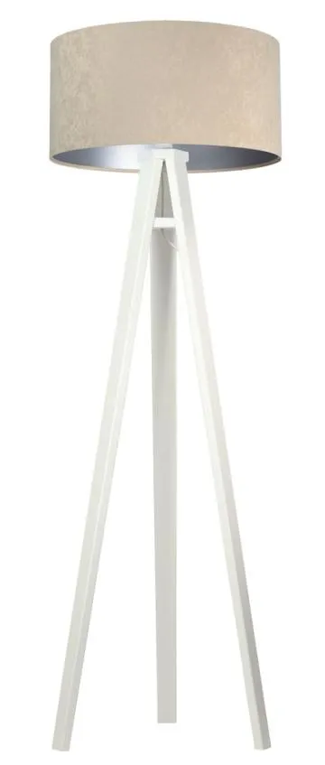 Lampa stojąca HOME 50 beżowa/srebrna/biała