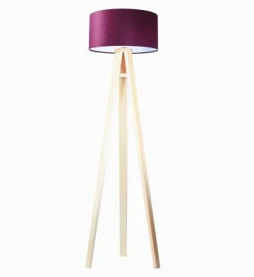 Lampa stojąca HOME 40 fioletowa/biała/sosna