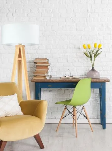 Lampa stojąca HOME 40 biała/sosna