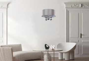 Lampa wisząca BUBBLE LIGHT 60cm szara