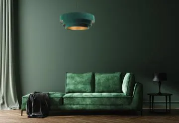 Lampa wisząca TRIO zielona/złota