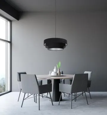 Lampa wisząca TRIO czarna/srebrna