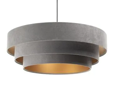Lampa wisząca TRIO szara/złota