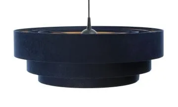 Lampa wisząca TRIO granatowa/złota