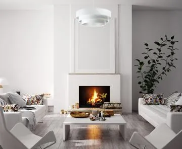 Lampa wisząca TRIO biała/srebrna