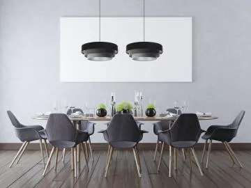 Lampa wisząca TRIO MIX czarna/szara/srebrna