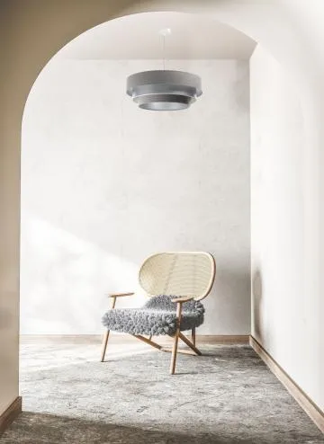 Lampa wisząca TRIO MIX szara/srebrna
