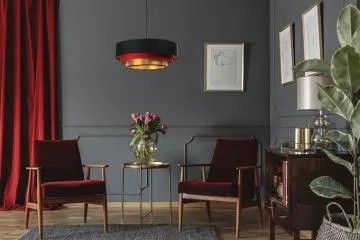 Lampa wisząca TRIO MIX czarna/czerwona/złota