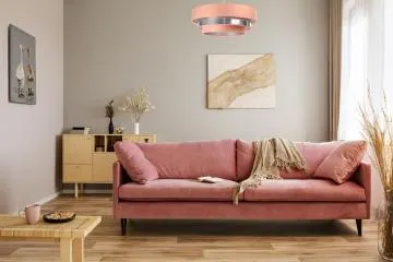 Lampa wisząca TRIO MIX różowa/srebrna