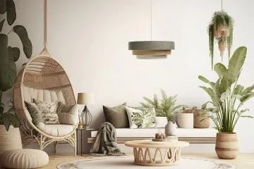 Lampa wisząca ERUTAN TRIPLE zielona/beżowa/kremowa