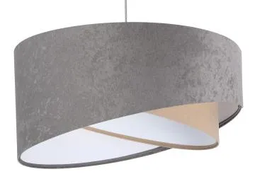 Lampa wisząca SILVERY szara/beżowa/biała