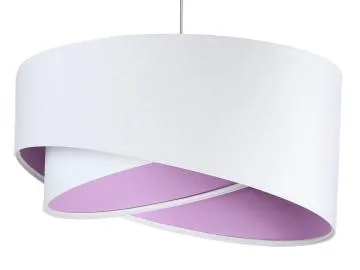 Lampa wisząca GEMSTONE WHITE biała/fioletowa
