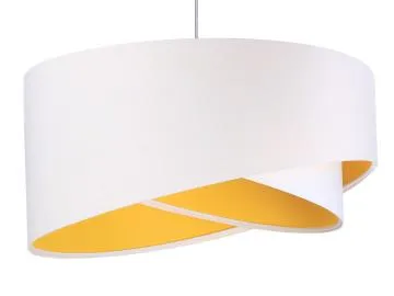 Lampa wisząca GEMSTONE WHITE biała/żółta