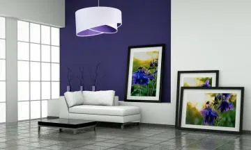 Lampa wisząca GEMSTONE WHITE biała/ciemnofioletowa