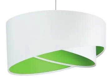 Lampa wisząca GEMSTONE WHITE biała/zielona