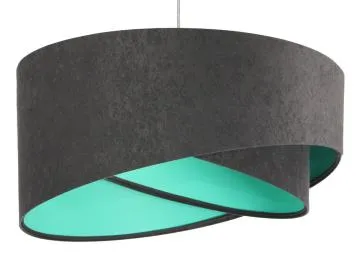 Lampa wisząca GEMSTONE GRAY grafitowa/miętowa