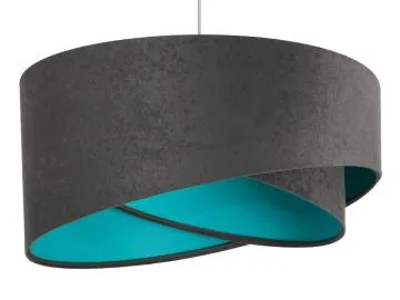 Lampa wisząca GEMSTONE GRAY grafitowa/turkusowa