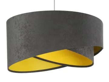 Lampa wisząca GEMSTONE GRAY grafitowa/żółta