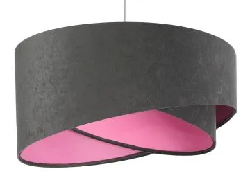 Lampa wisząca GEMSTONE GRAY grafitowa/różówa