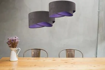 Lampa wisząca GEMSTONE GRAY grafitowa/ciemnofioletowa