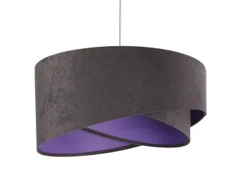 Lampa wisząca GEMSTONE GRAY grafitowa/ciemnofioletowa