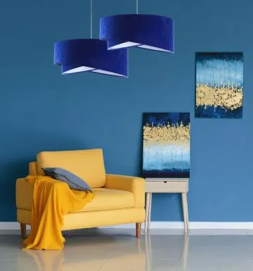Lampa wisząca GEMSTONE niebieska/biała