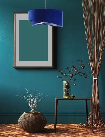 Lampa wisząca GEMSTONE niebieska/srebrna