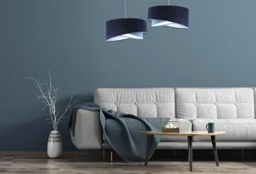 Lampa wisząca THUNDERCLOUD BLUE granatowa/biała