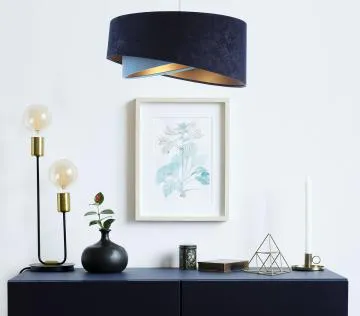 Lampa wisząca THUNDERCLOUD BLUE granatowa/złota