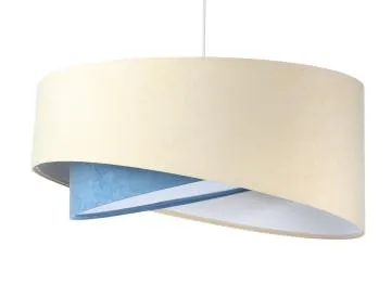 Lampa wisząca BEIGE beżowa/niebieska/biała