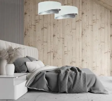 Lampa wisząca GRAY DUNE biała/srebrna