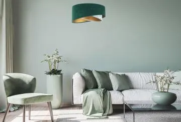 Lampa wisząca MALACHITE zielona/złota