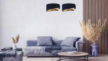 Lampa wisząca SAPPHIRE granatowa/złota