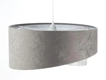 Lampa wisząca ALBIT szara/biała