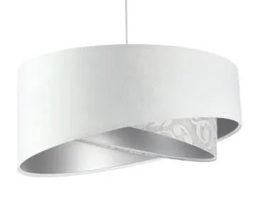 Lampa wisząca ALBIT biała/srebrna