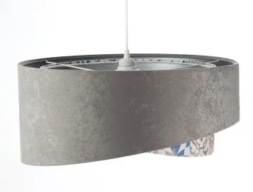 Lampa wisząca ASHES szara/srebrna