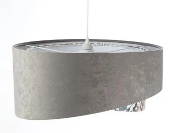 Lampa wisząca ASHES szara/biała