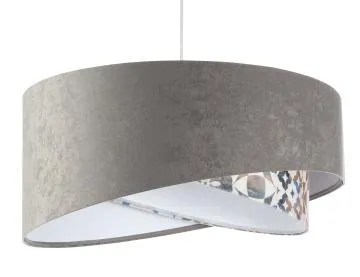 Lampa wisząca ASHES szara/biała