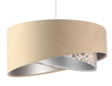 Lampa wisząca SANDERLING beżowa/srebrna