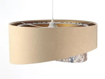 Lampa wisząca SANDERLING beżowa/złota