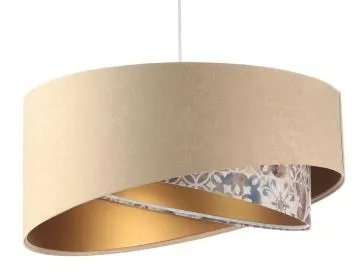 Lampa wisząca SANDERLING beżowa/złota