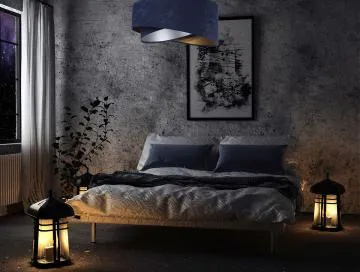 Lampa wisząca AGAU granatowa