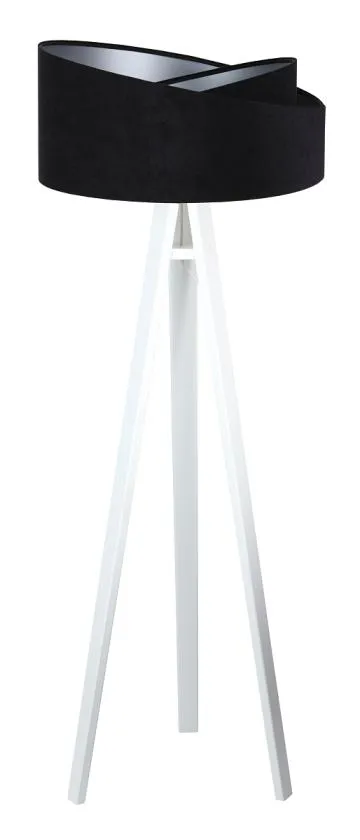 Lampa stojąca GEMSTONE czarna/srebrna/biała