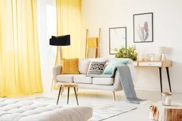 Lampa stojąca GEMSTONE czarna/złota/sosna