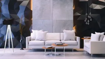 Lampa stojąca GEMSTONE czarna/złota/biała