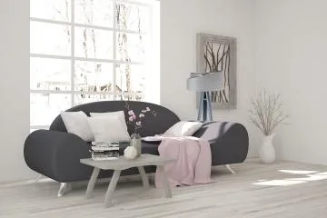 Lampa stojąca GEMSTONE szara/srebrna