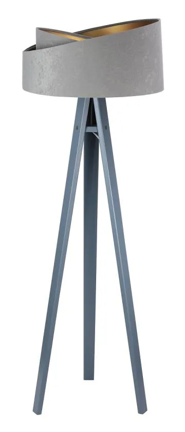 Lampa stojąca GEMSTONE szara/złota