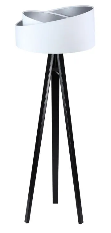 Lampa stojąca GEMSTONE biała/srebrna/czarna