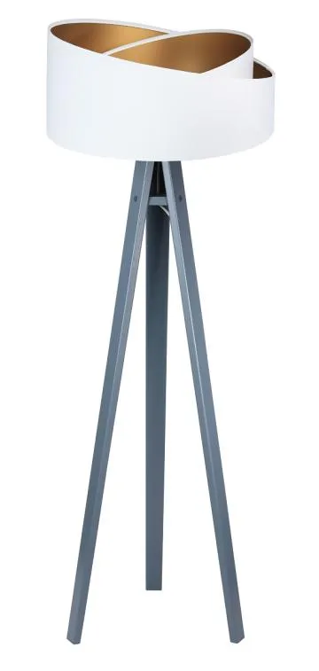 Lampa stojąca GEMSTONE biała/złota/szara